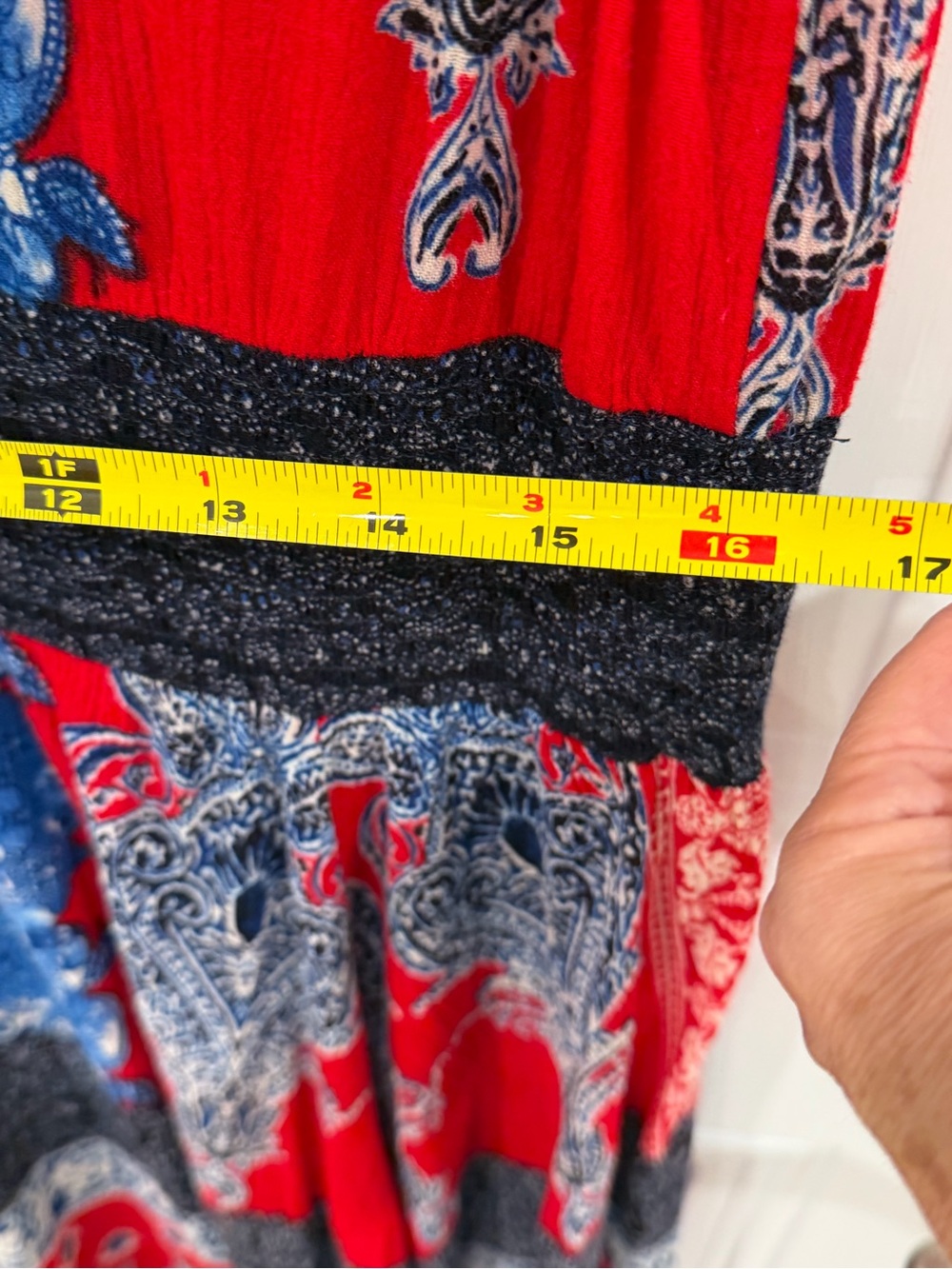 Bila Red & Blue Paisley V-Neck Maxi Dress XL - Picture 7 of 9